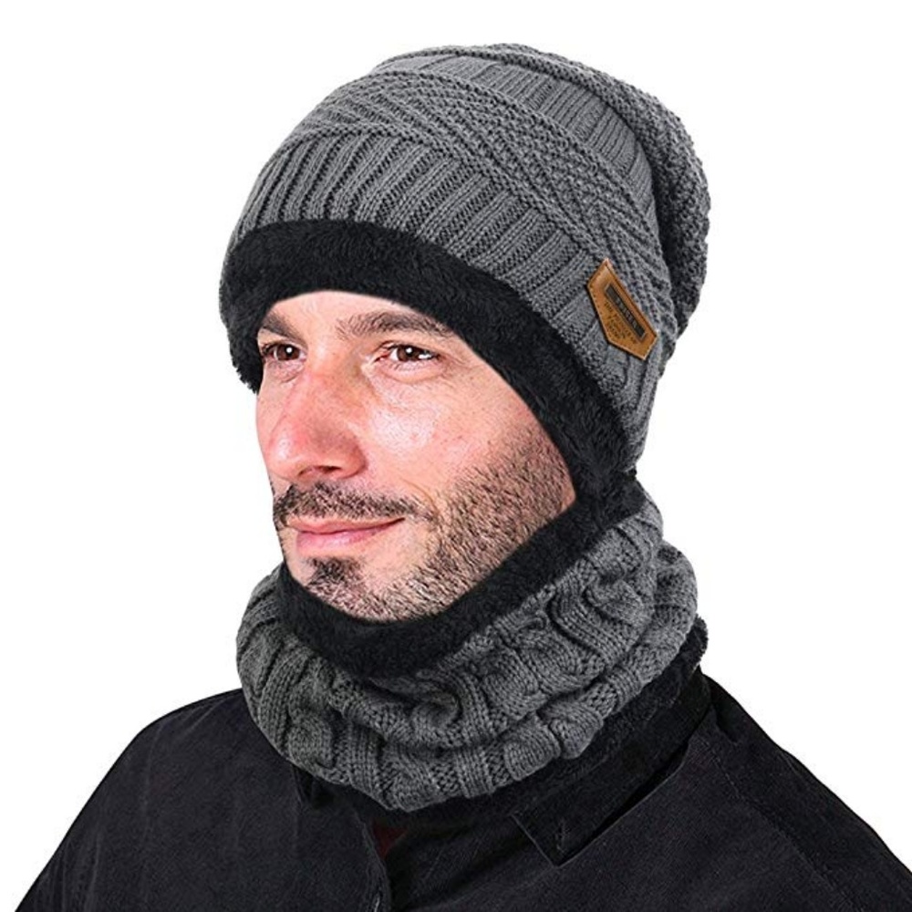 Unisex Winter Beanie Hat with Neck Warmer - Picture 5 of 8